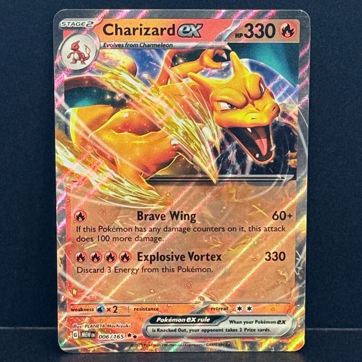 2023 Pokemon Scarlet & Violet 151 006/165 Charizard EX Double Rare – Final Form Collectables
