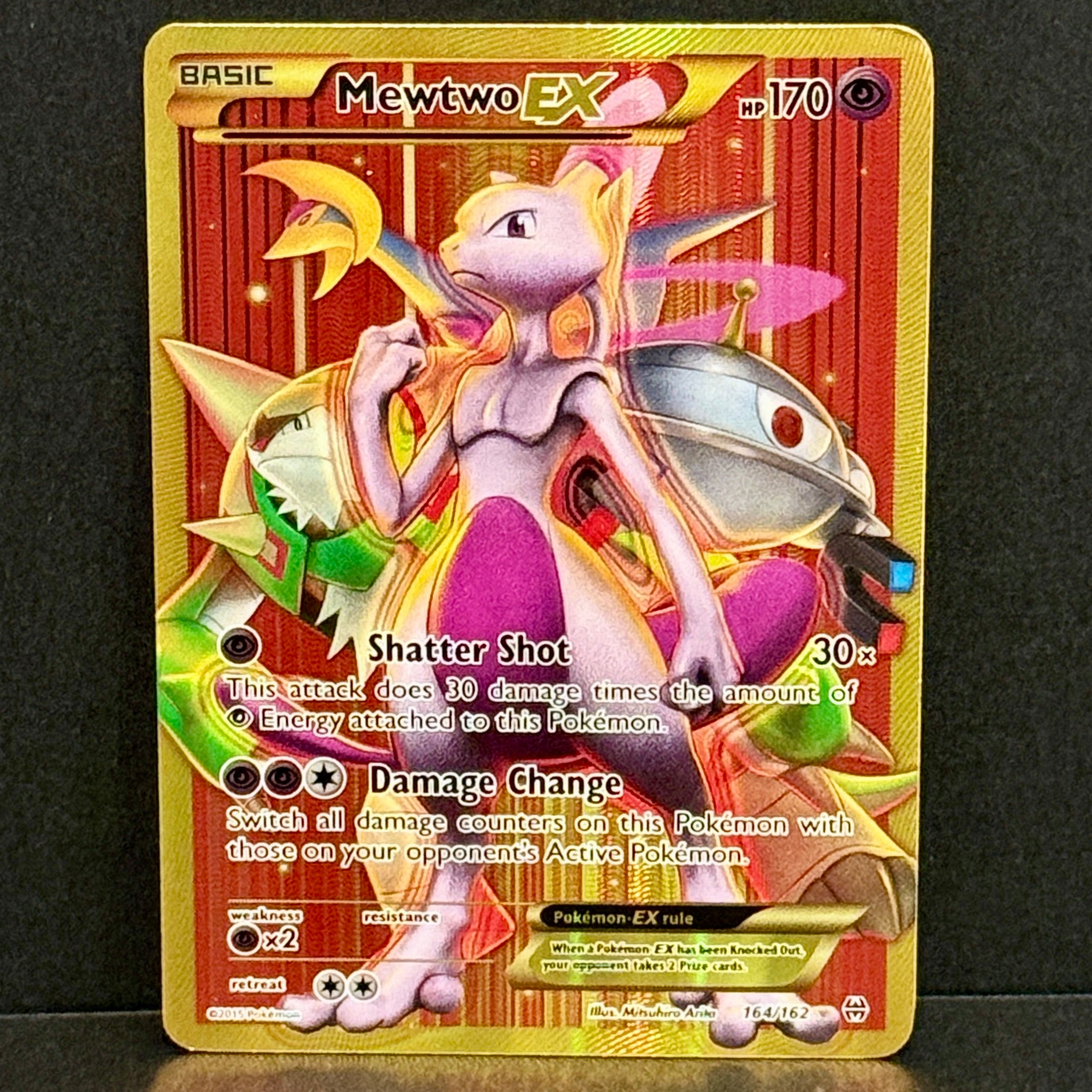 2015 Pokemon BREAKthrough 164/162 Mewtwo EX Secret Rare