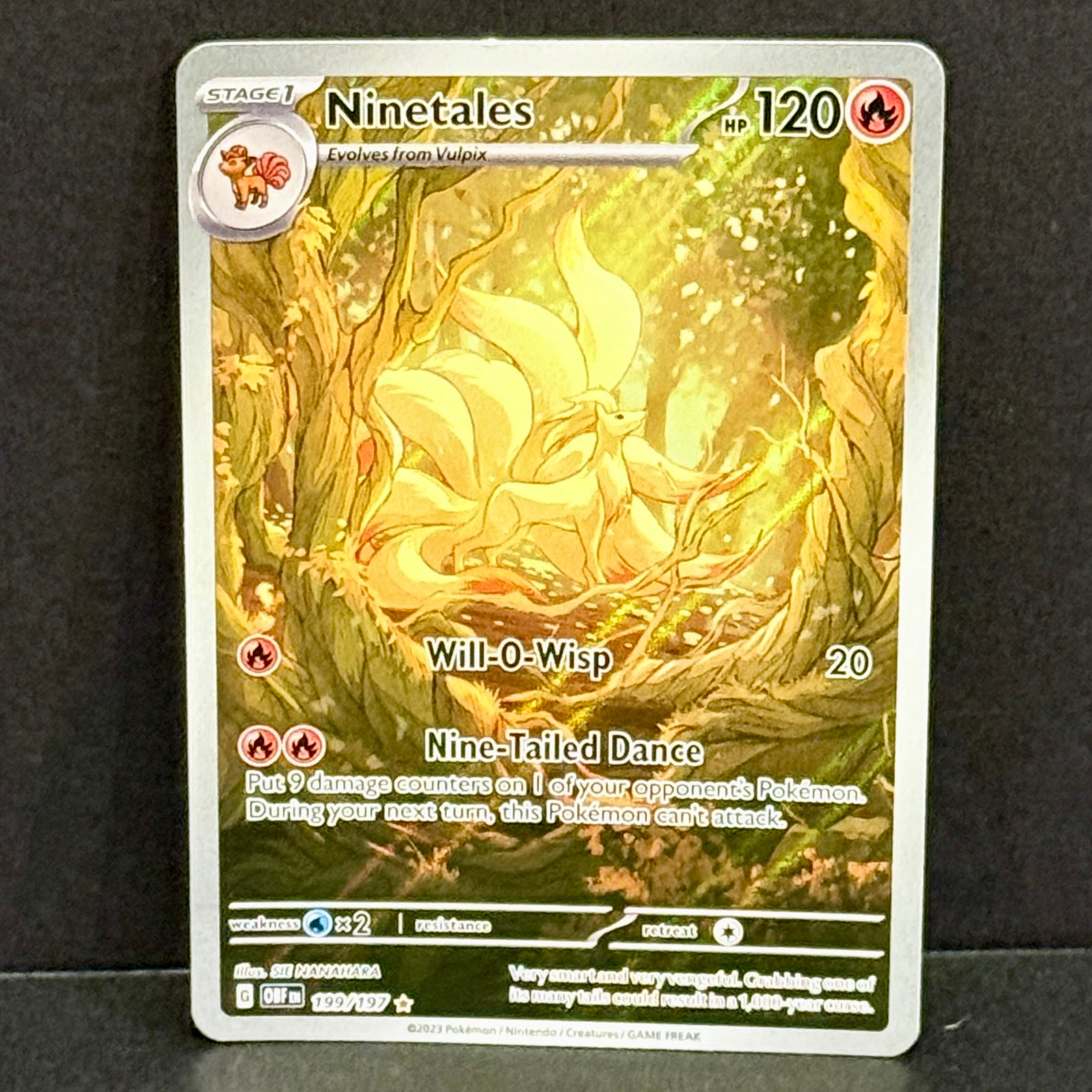 2023 Pokemon Obsidian Flames 199/197 Ninetales Illustration Rare