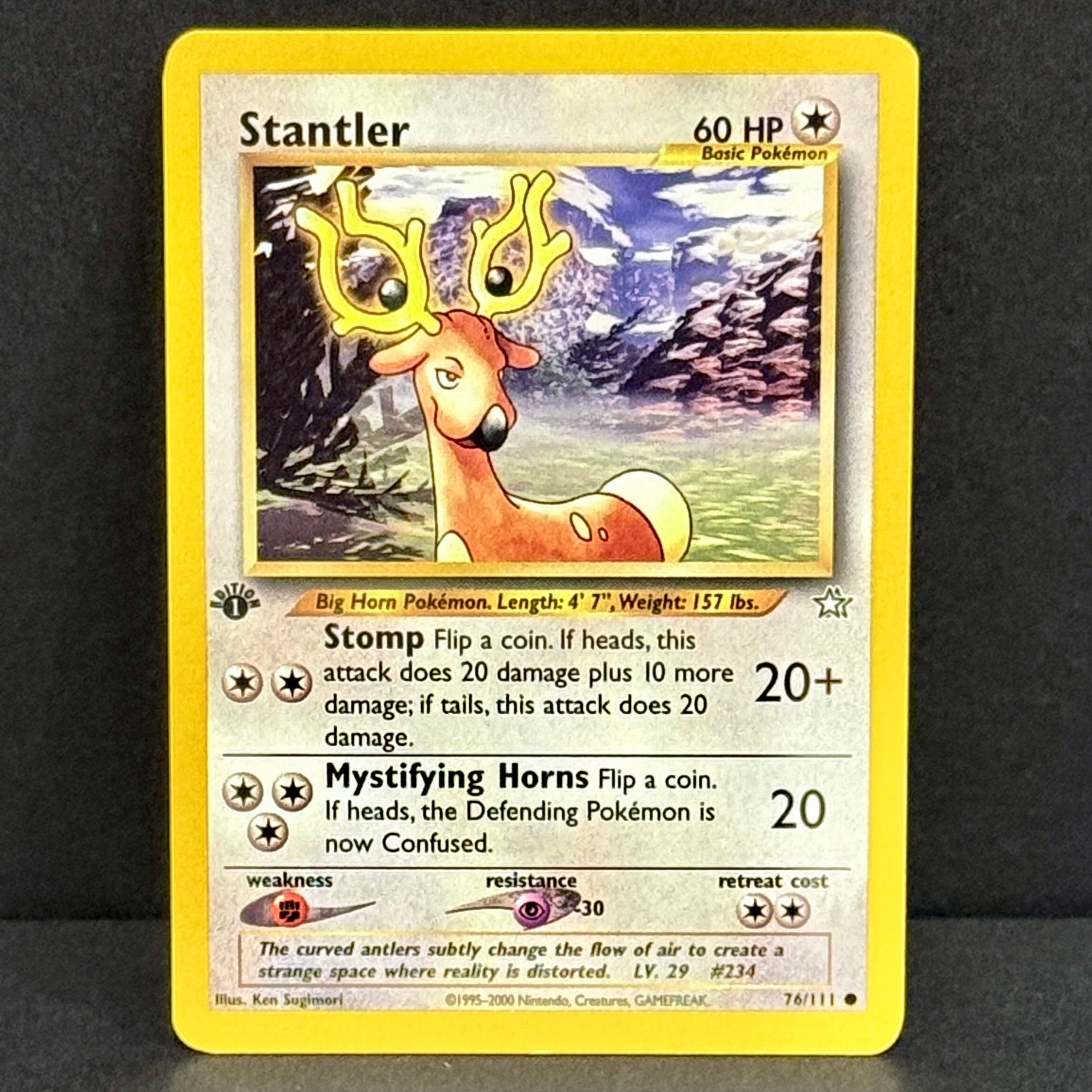 2000 Pokemon Neo Genesis 076/111 Stantler Common 1st Edition