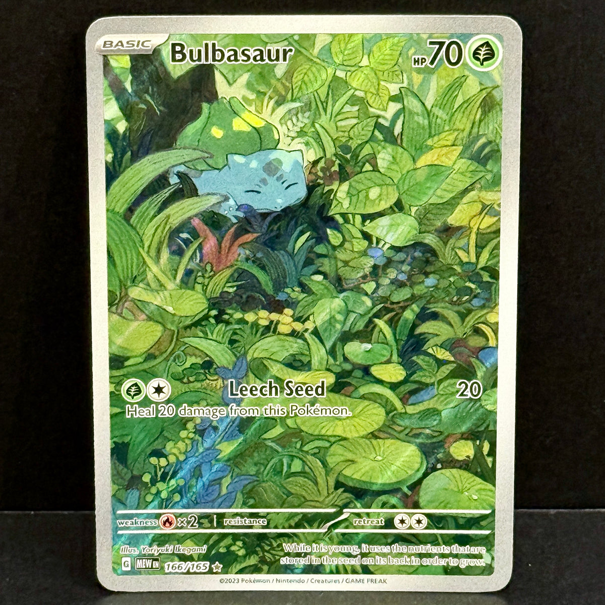 2023 Pokemon Pokemon 151 166/165 Bulbasaur Illustration Rare