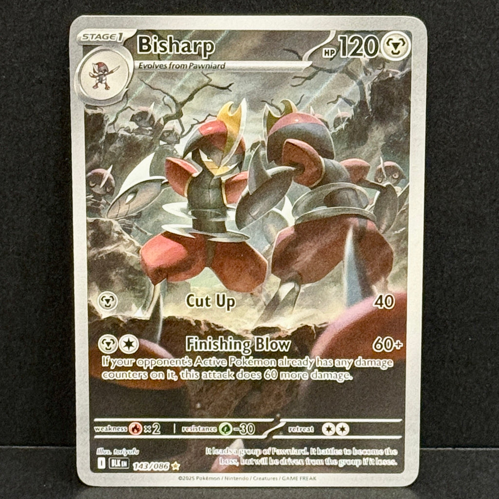 2025 Pokemon Black Bolt 143/086 Bisharp Illustration Rare