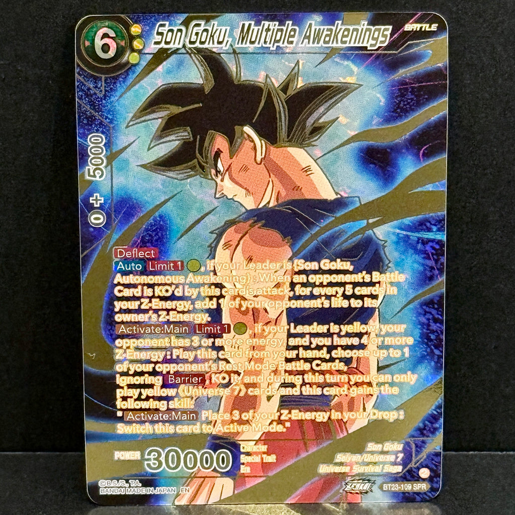 2023 Dragon Ball Perfect Combination BT23-109 Son Goku, Multiple Awakenings (SPR) Special Rare