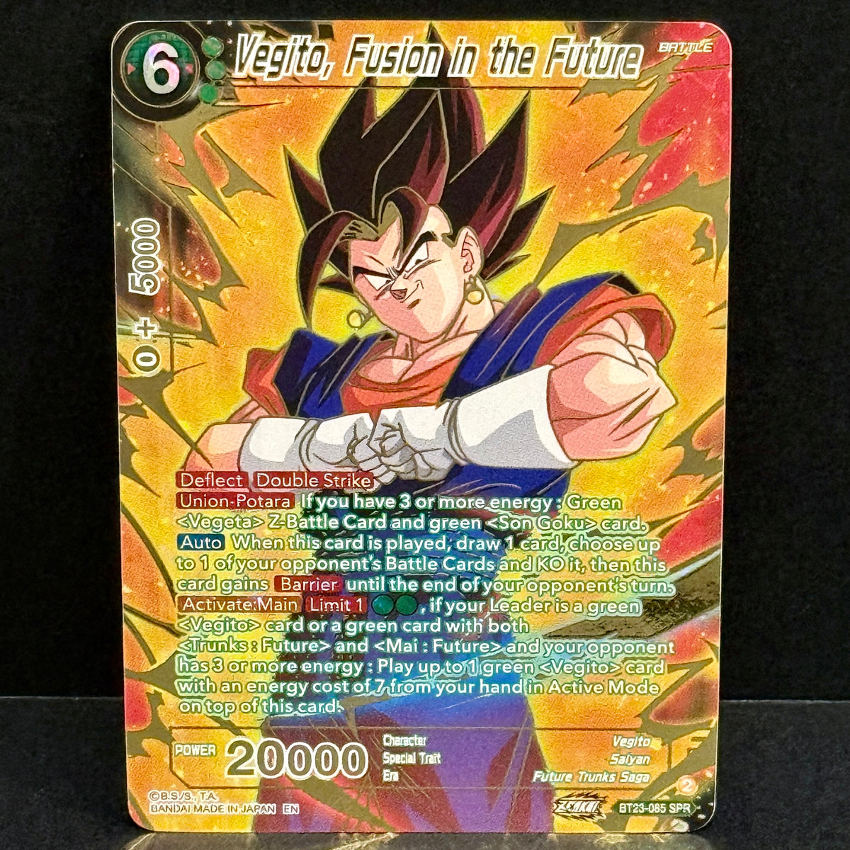 2023 Dragon Ball Perfect Combination BT23-085 Vegito, Fusion in the Future (SPR) Special Rare