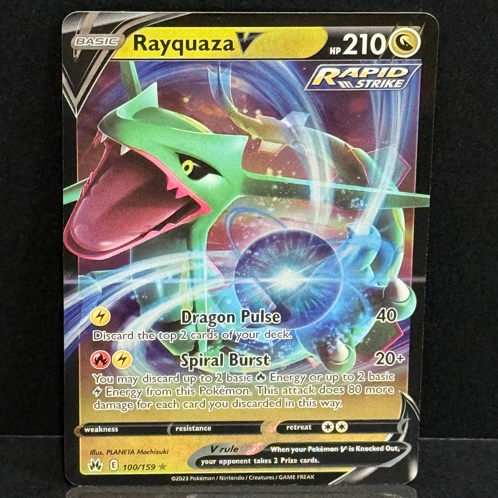 2023 Pokemon Crown Zenith 100/159 Rayquaza V Ultra Rare