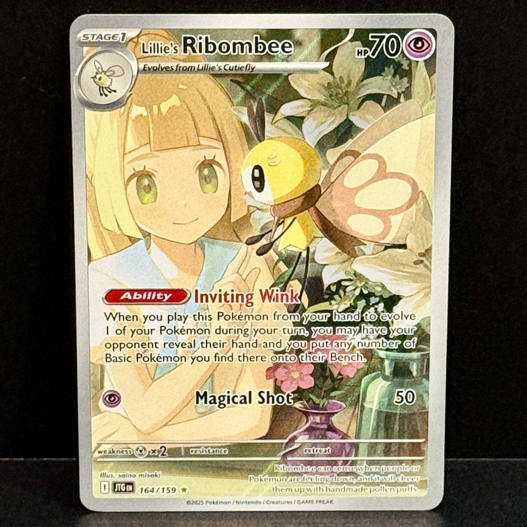 2025 Pokemon Journey Together 164/159 Lillie's Ribombee Illustration Rare