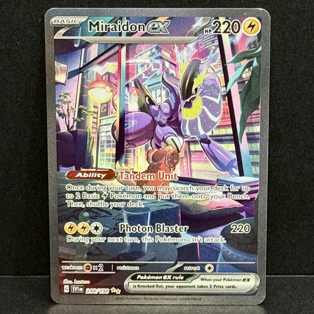 2023 Pokemon Scarlet Violet Base Set 244/198 Miraidon EX Special Illustration Rare