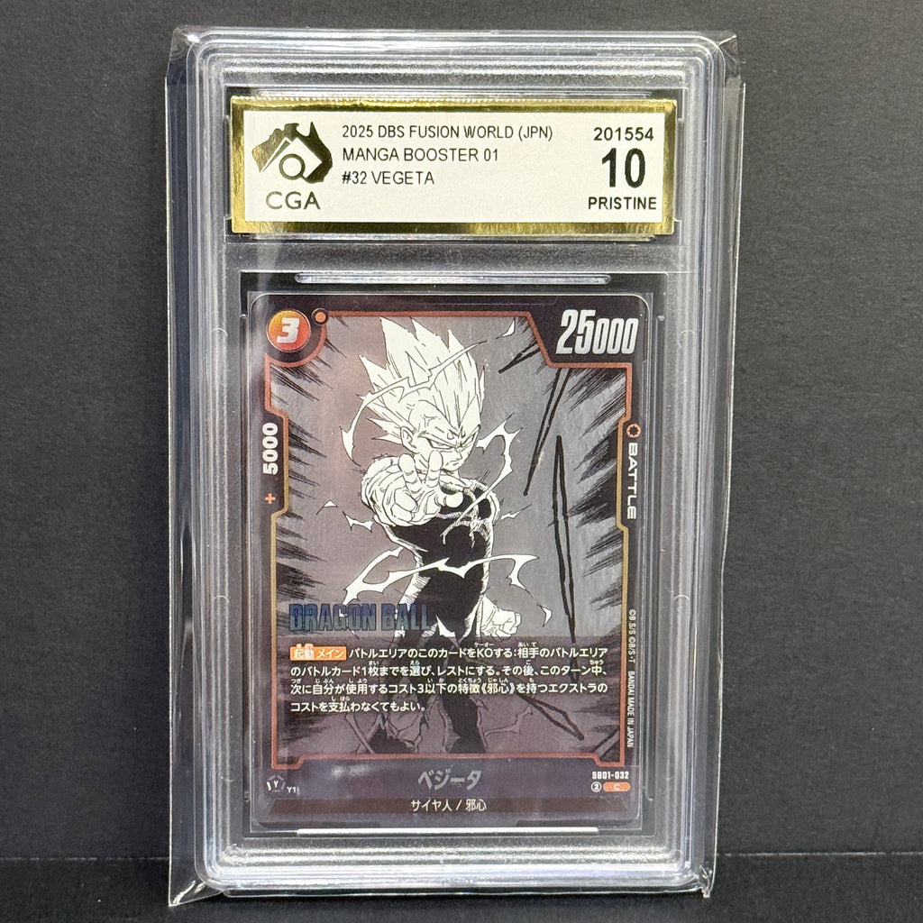 2025 DBS Fusion World (JPN) Manga Booster 01 SB01-032 Vegeta CGA 10