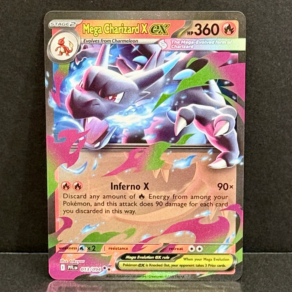 2025 Pokemon Phantasmal Flames 013/094 Mega Charizard X EX Double Rare