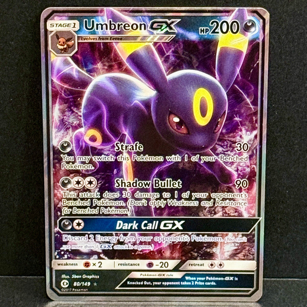 2017 Pokemon Sun Moon Base Set 080/149 Umbreon GX Ultra Rare