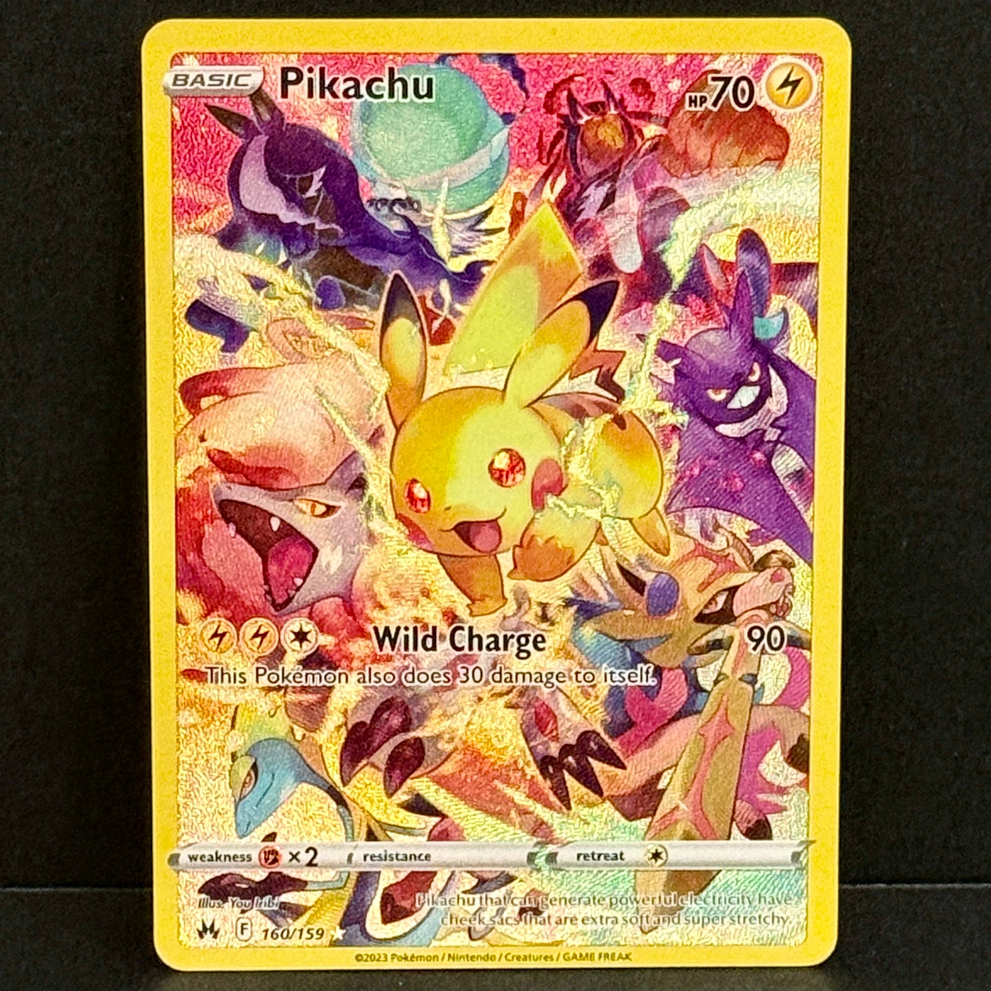 2023 Pokemon Crown Zenith 160/159 Pikachu Secret Rare
