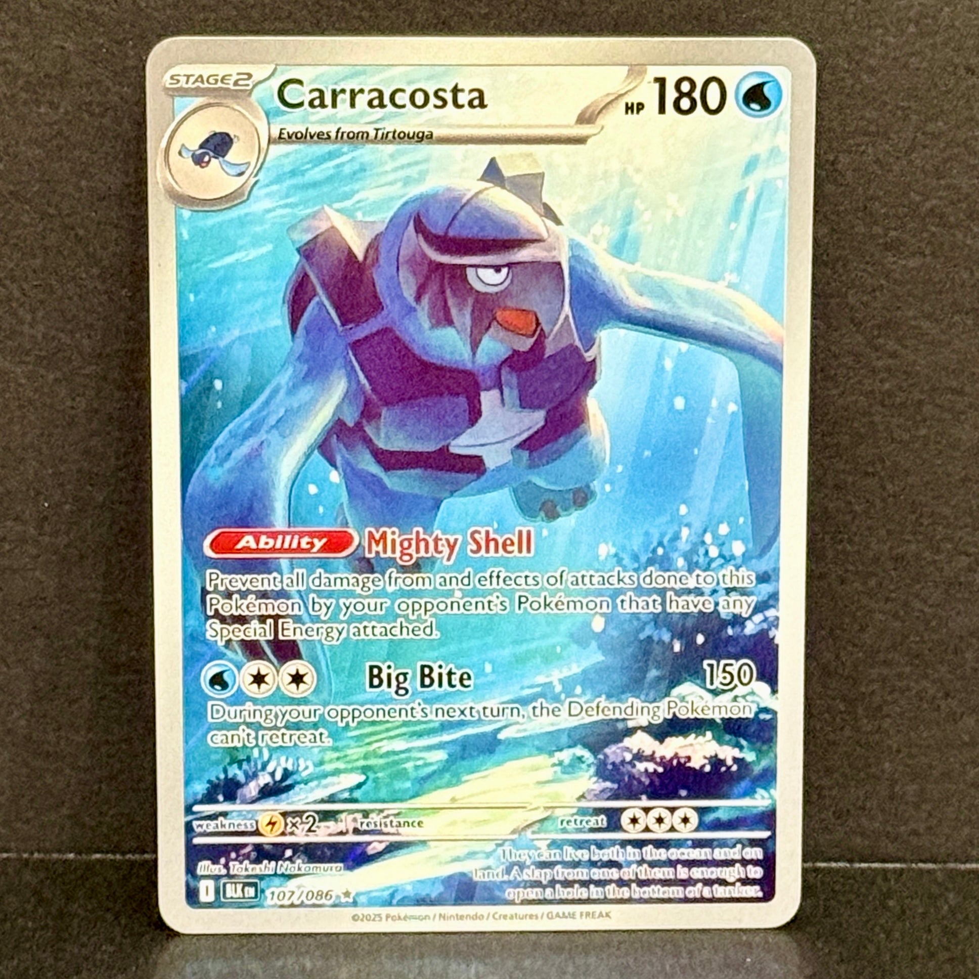 2025 Pokemon Black Bolt 107/086 Carracosta Illustration Rare