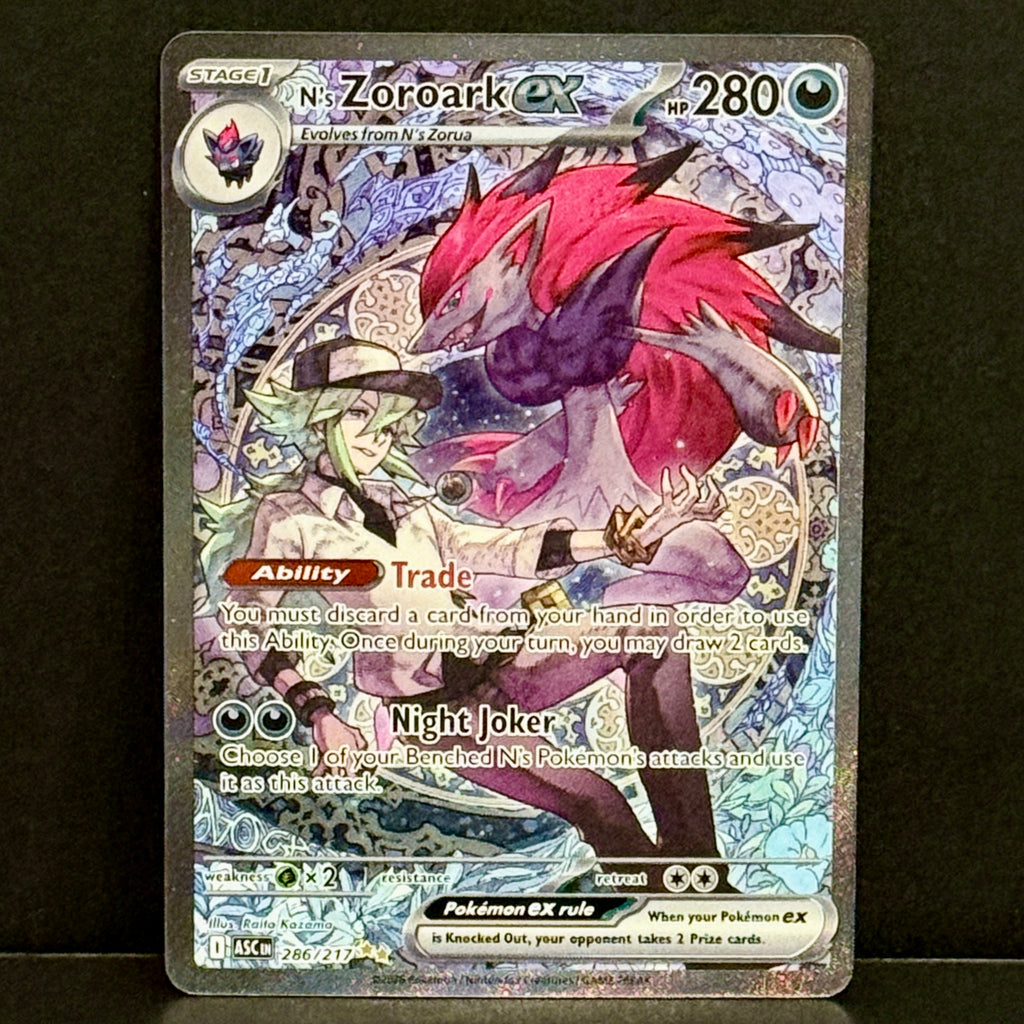 2026 Pokemon Ascended Heroes 286/217 N's Zoroark EX Special Illustration Rare