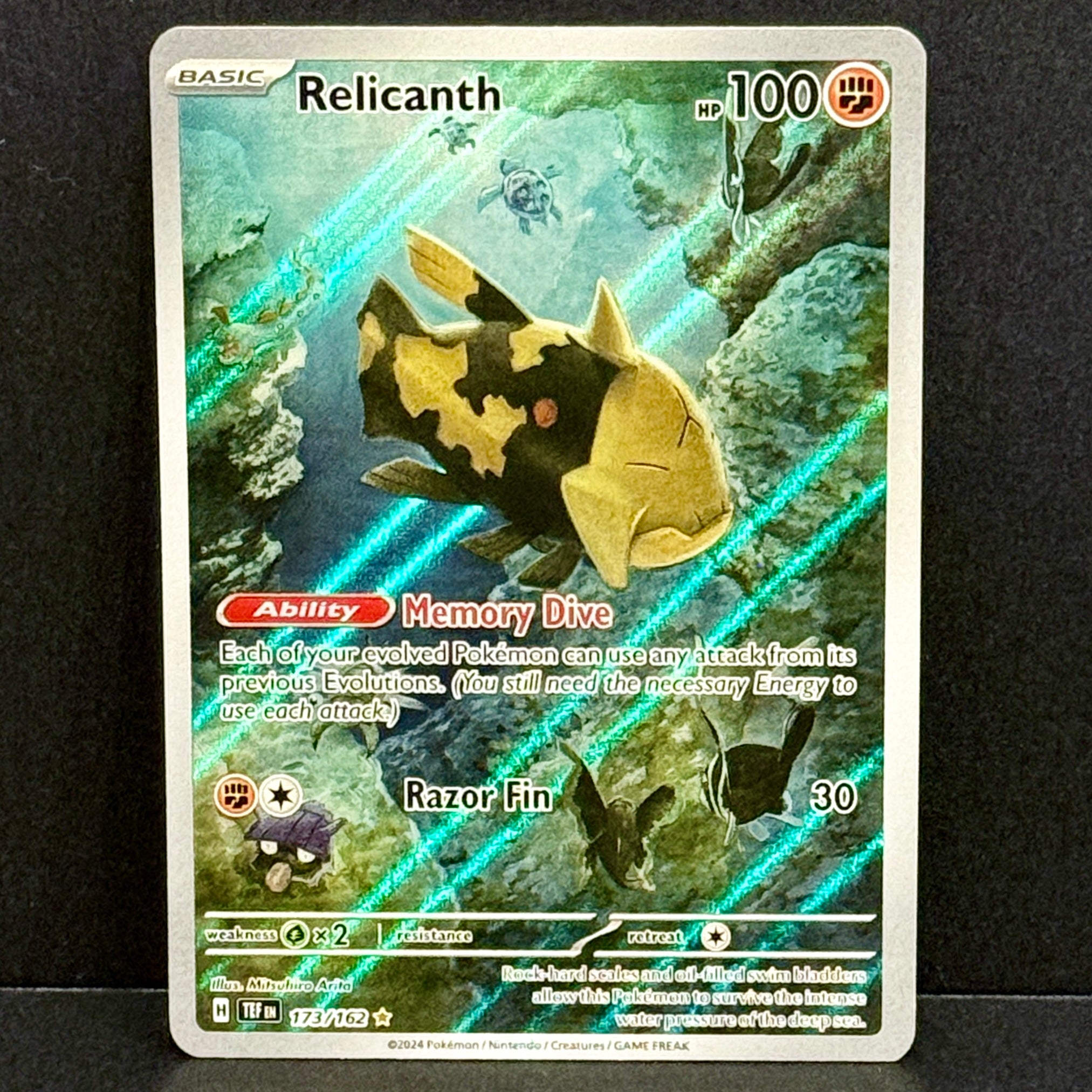 2024 Pokemon Temporal Forces 173/162 Relicanth Illustration Rare