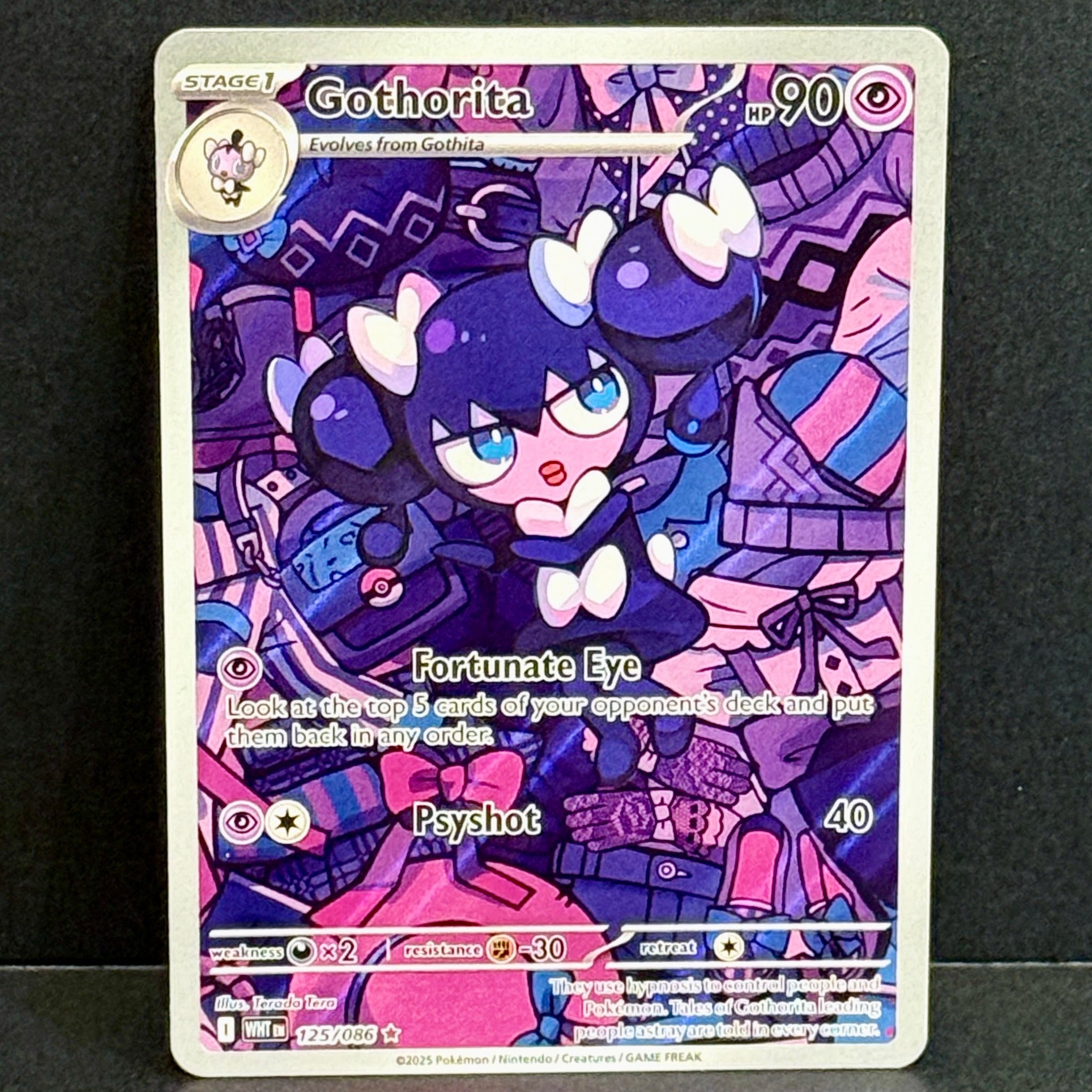 2025 Pokemon White Flare 125/086 Gothorita Illustration Rare