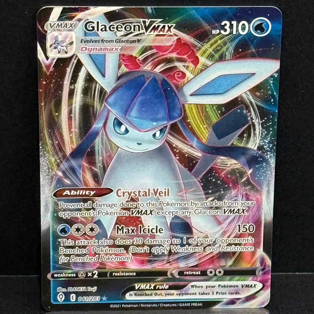2021 Pokemon Evolving Skies 041/203 Glaceon VMAX Ultra Rare