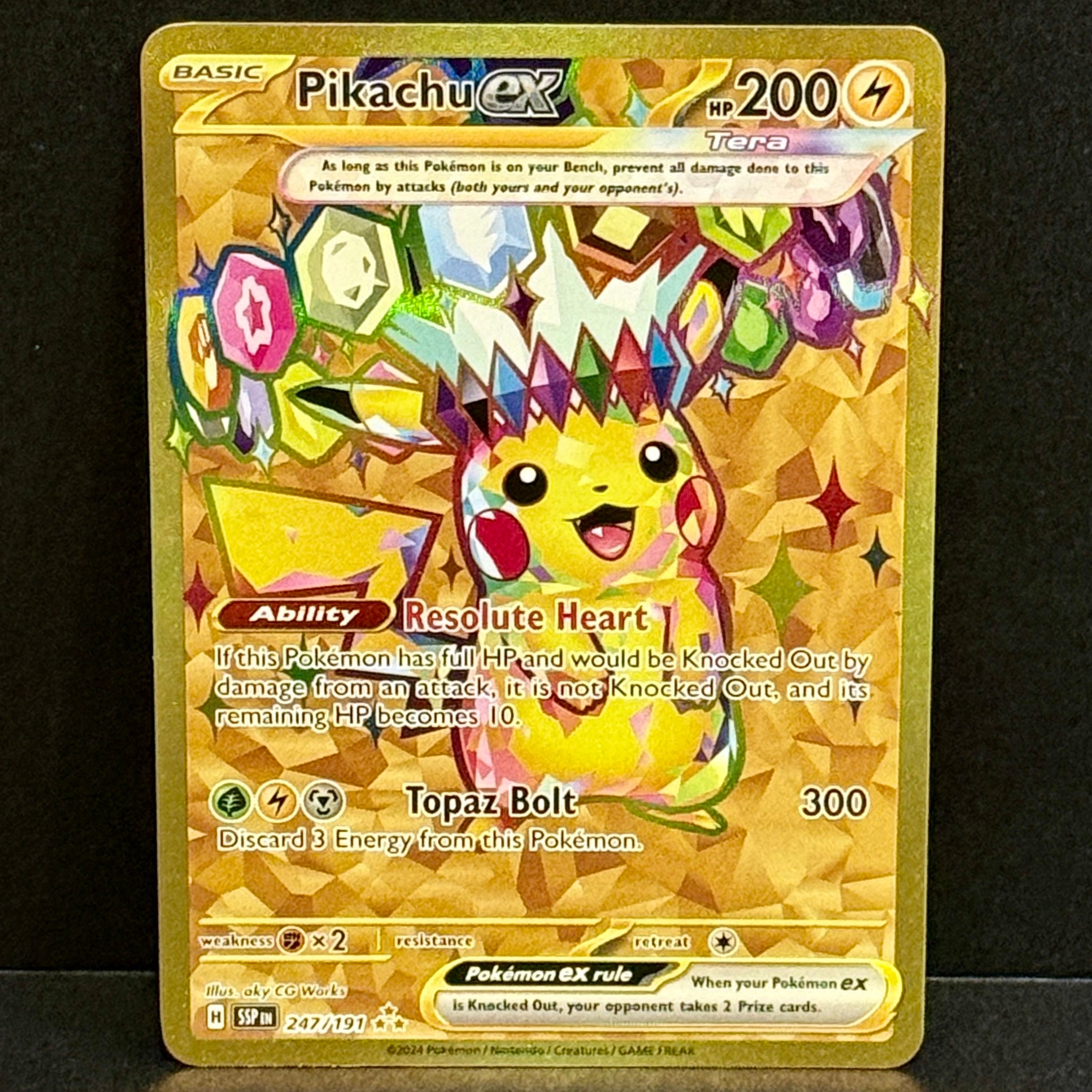 2024 Pokemon Surging Sparks 247/191 Pikachu EX Hyper Rare