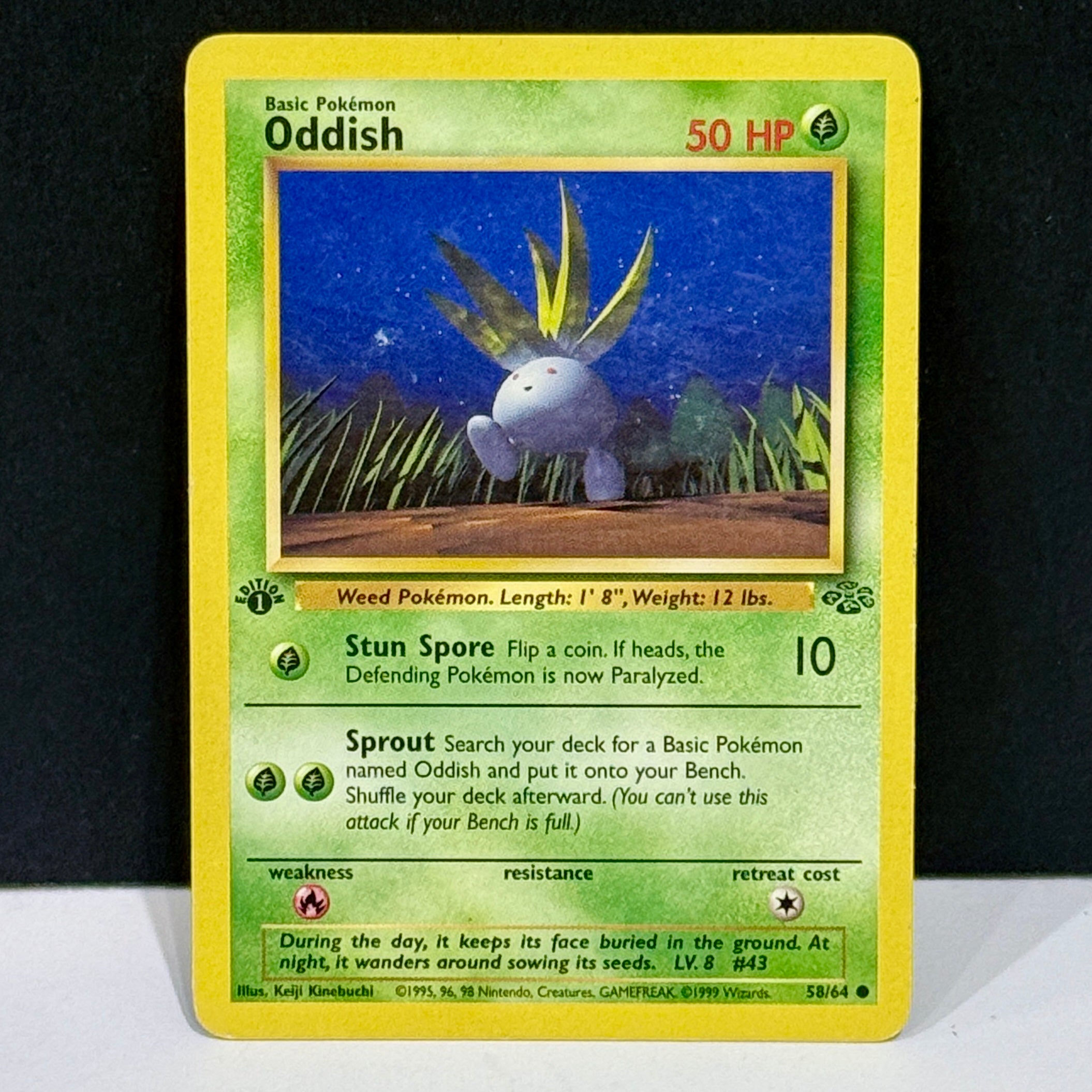 1999 Pokemon Jungle 58/64 Oddish Common 1st Edition