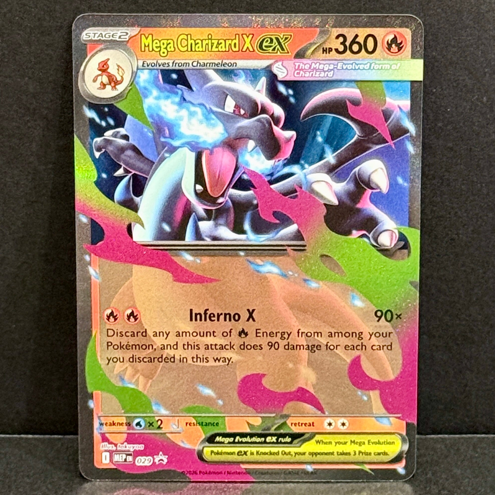 2026 Pokemon Mega Evolution Promos 029 Mega Charizard X EX Promo