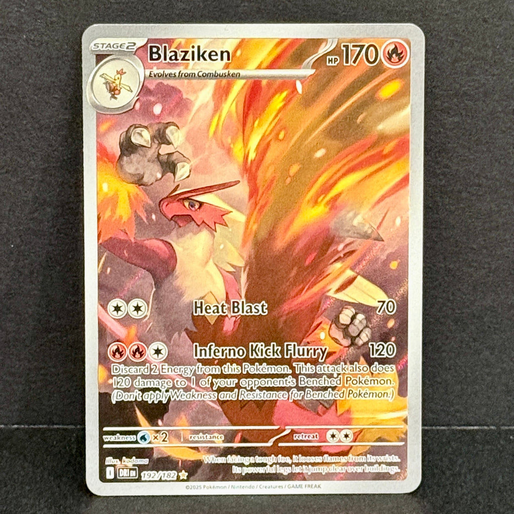2025 Pokemon Destined Rivals 192/182 Blaziken Illustration Rare
