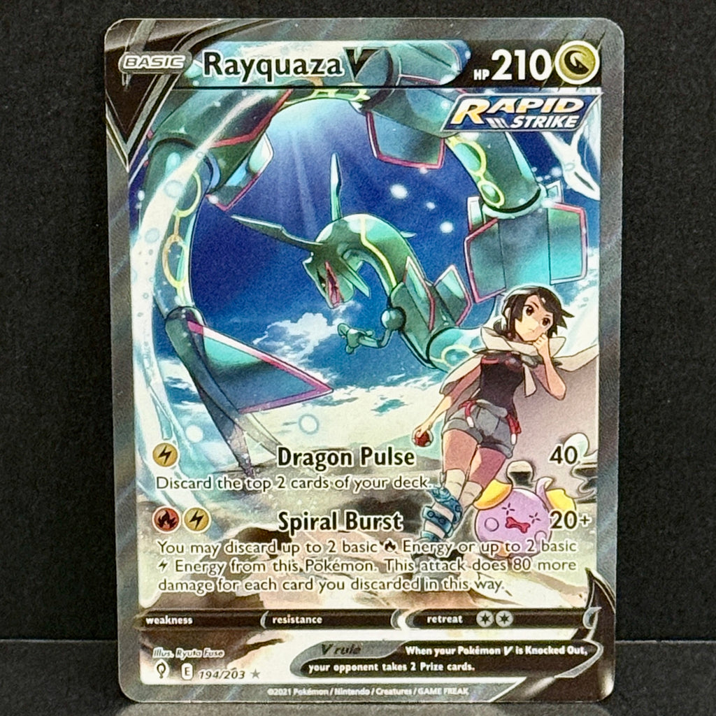 2021 Pokemon Evolving Skies 194/203 Rayquaza V Alternate Full Art Ultra Rare