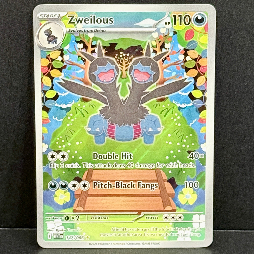 2025 Pokemon White Flare 147/086 Zweilous Illustration Rare