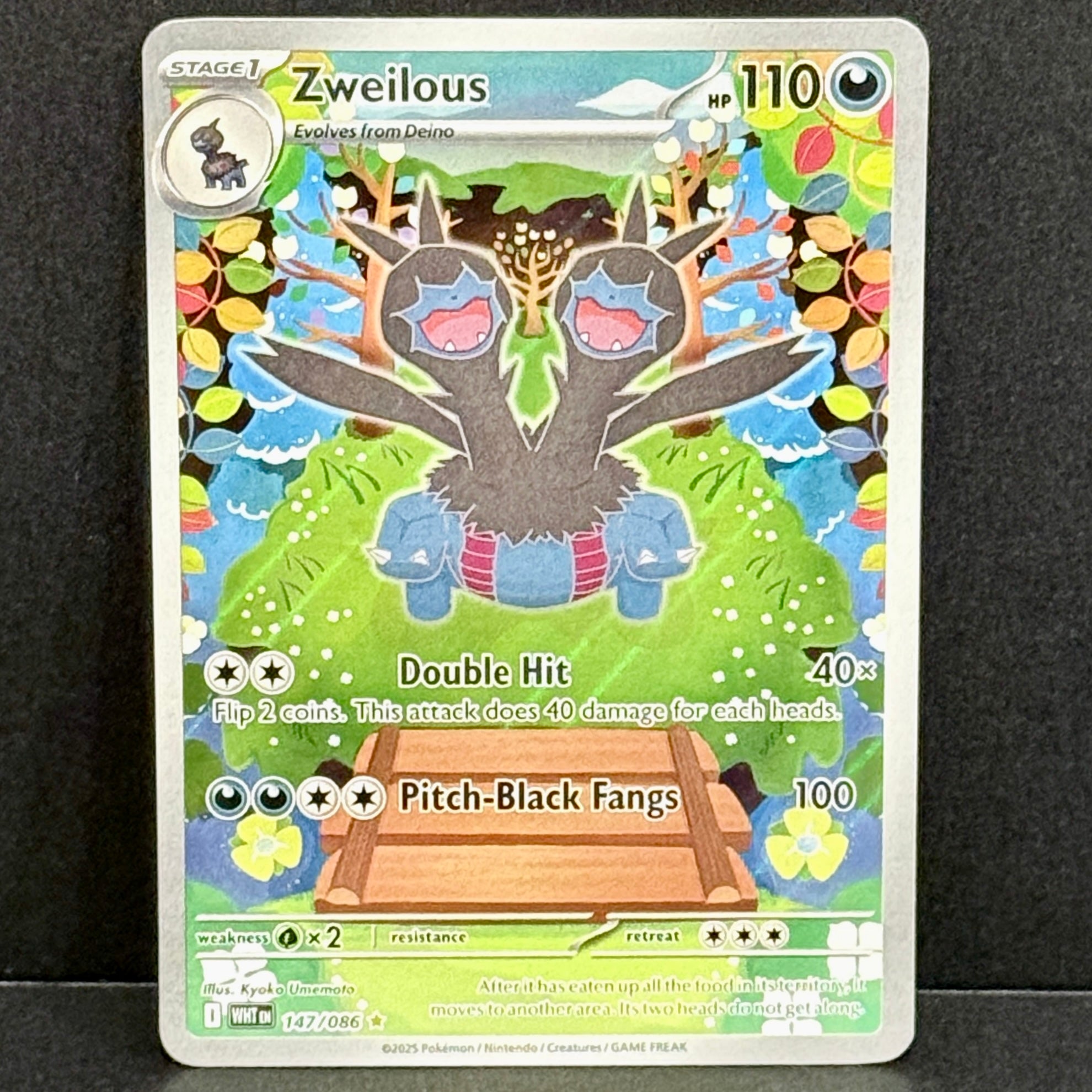 2025 Pokemon White Flare 147/086 Zweilous Illustration Rare