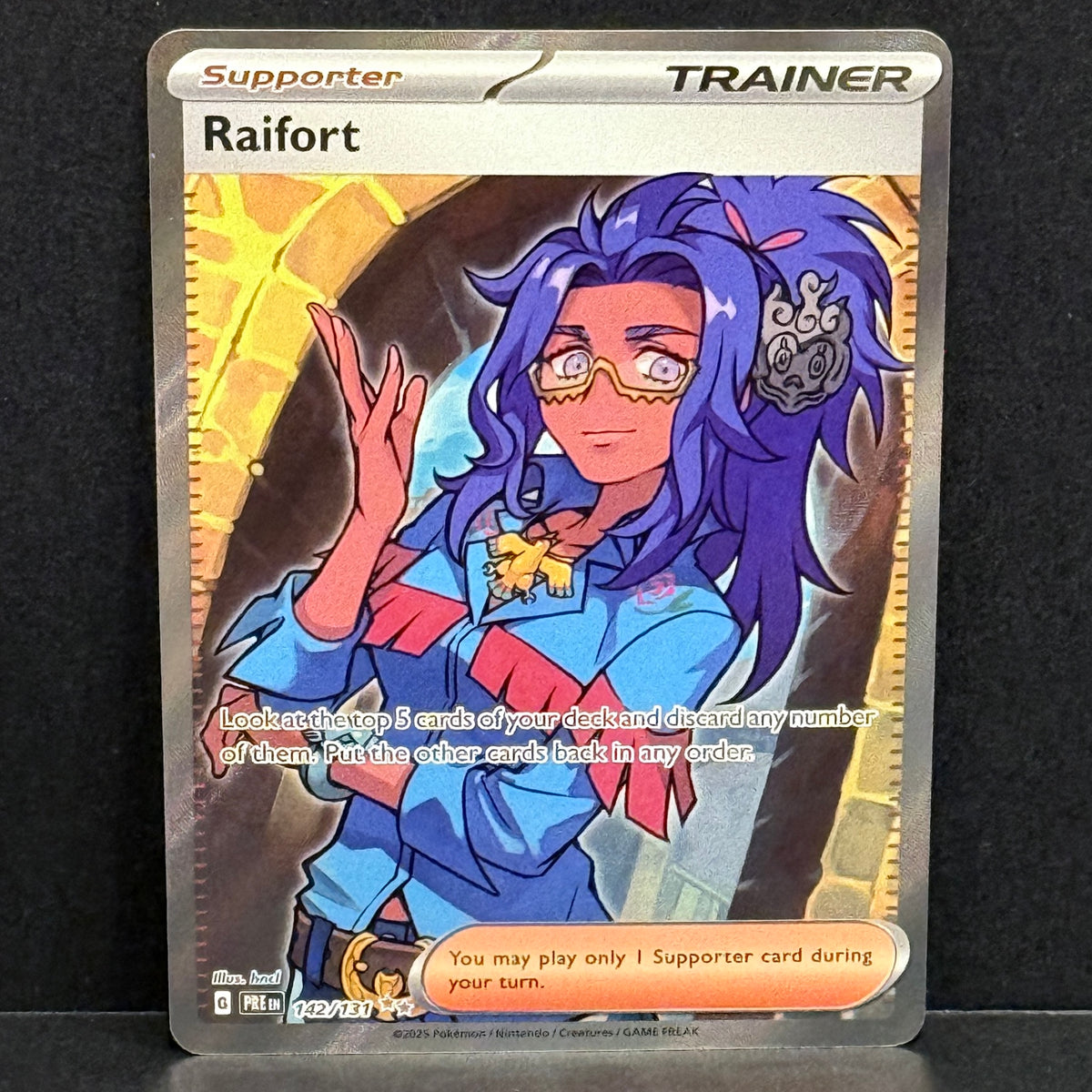 2025 Pokemon Prismatic Evolutions 142/131 Raifort Ultra Rare