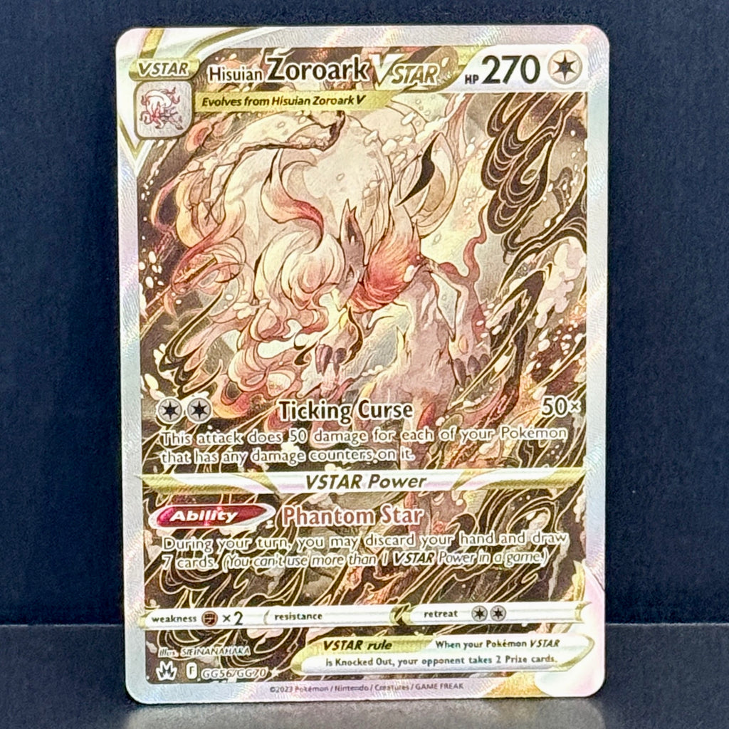 2023 Pokemon Crown Zenith Galarian Gallery GG56/GG70 Hisuian Zoroark VSTAR Ultra Rare