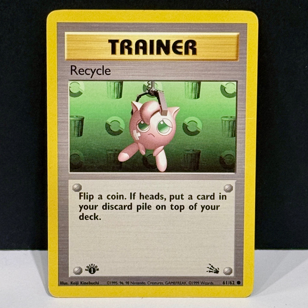 1999 Pokemon Fossil 61/62 Recycle Common 1st Edition
