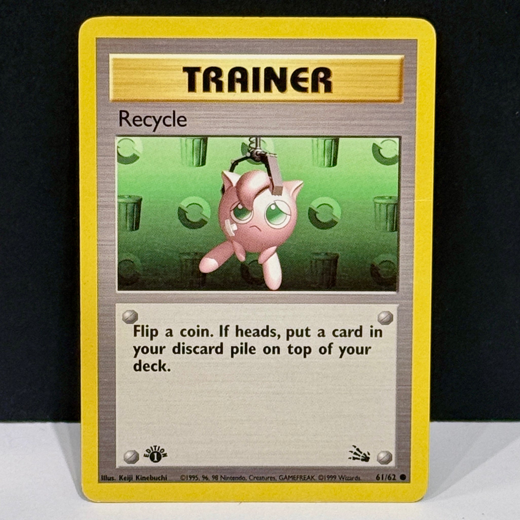 1999 Pokemon Fossil 61/62 Recycle Common 1st Edition