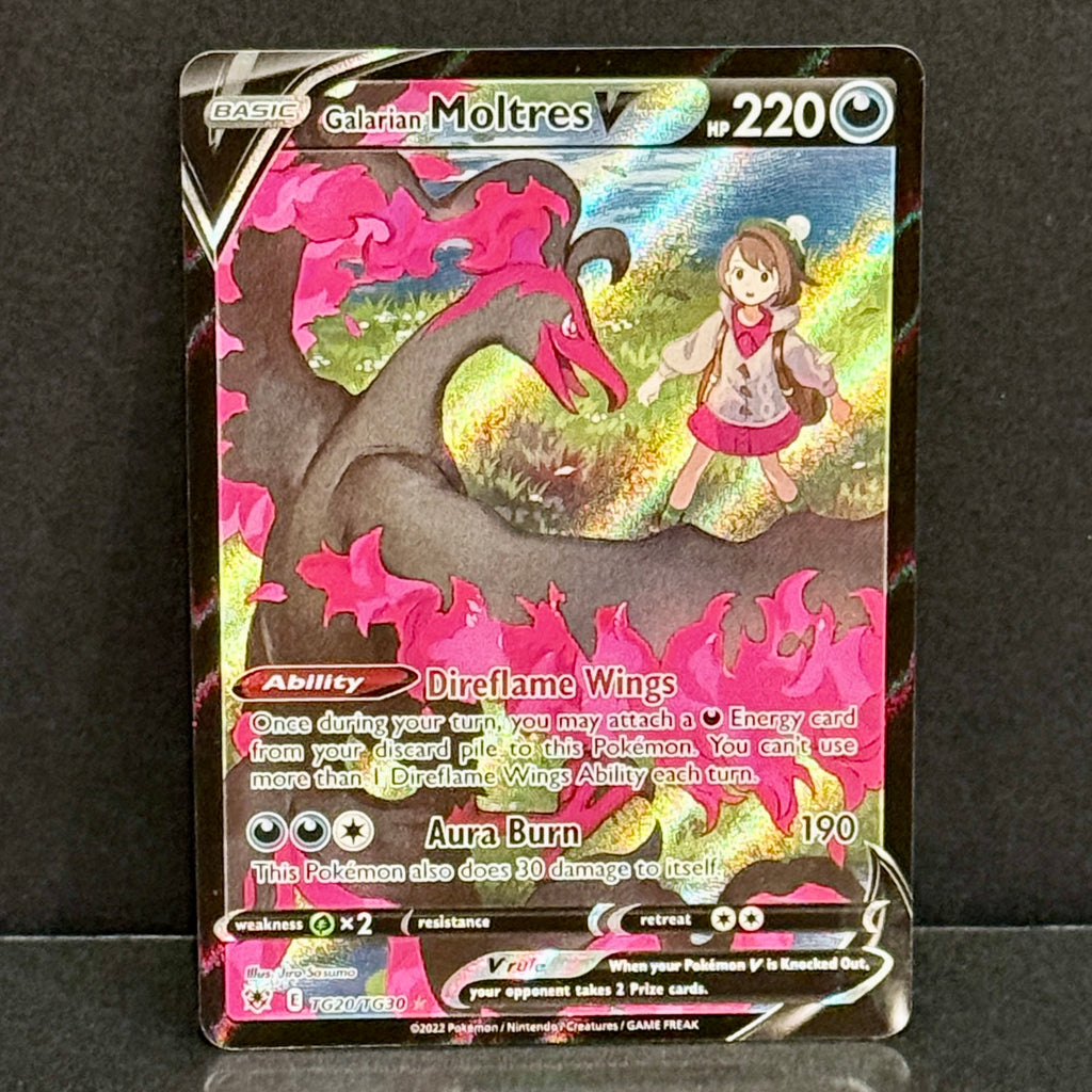 2022 Pokemon Astral Radiance Trainer Gallery TG20/TG30 Galarian Moltres V Ultra Rare