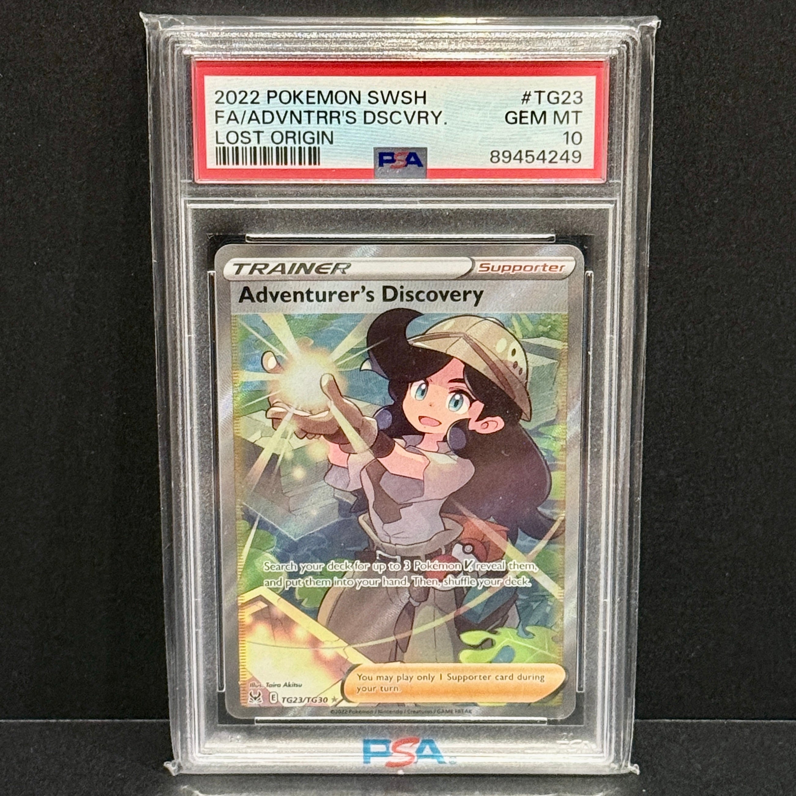2022 Pokemon Lost Origin Trainer Gallery TG23/TG30 Adventurer's Discovery Ultra Rare PSA 10