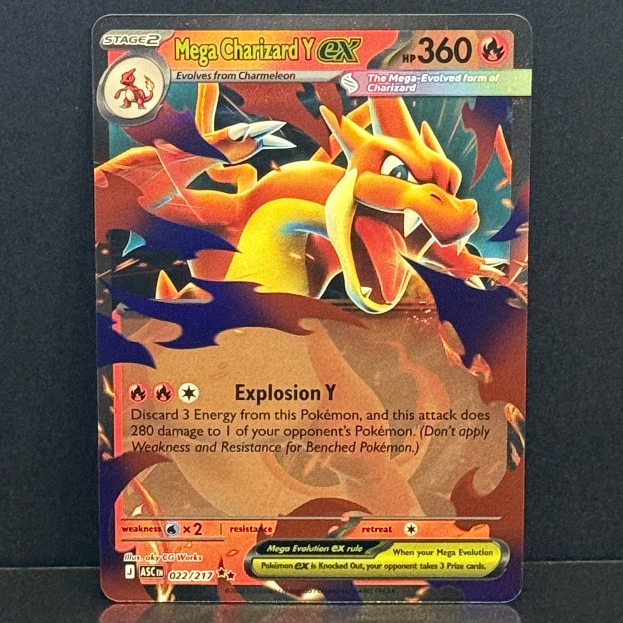 2026 Pokemon Ascended Heroes 022/217 Mega Charizard Y EX Double Rare