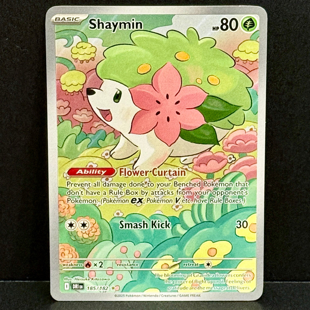 2025 Pokemon Destined Rivals 185/182 Shaymin Illustration Rare