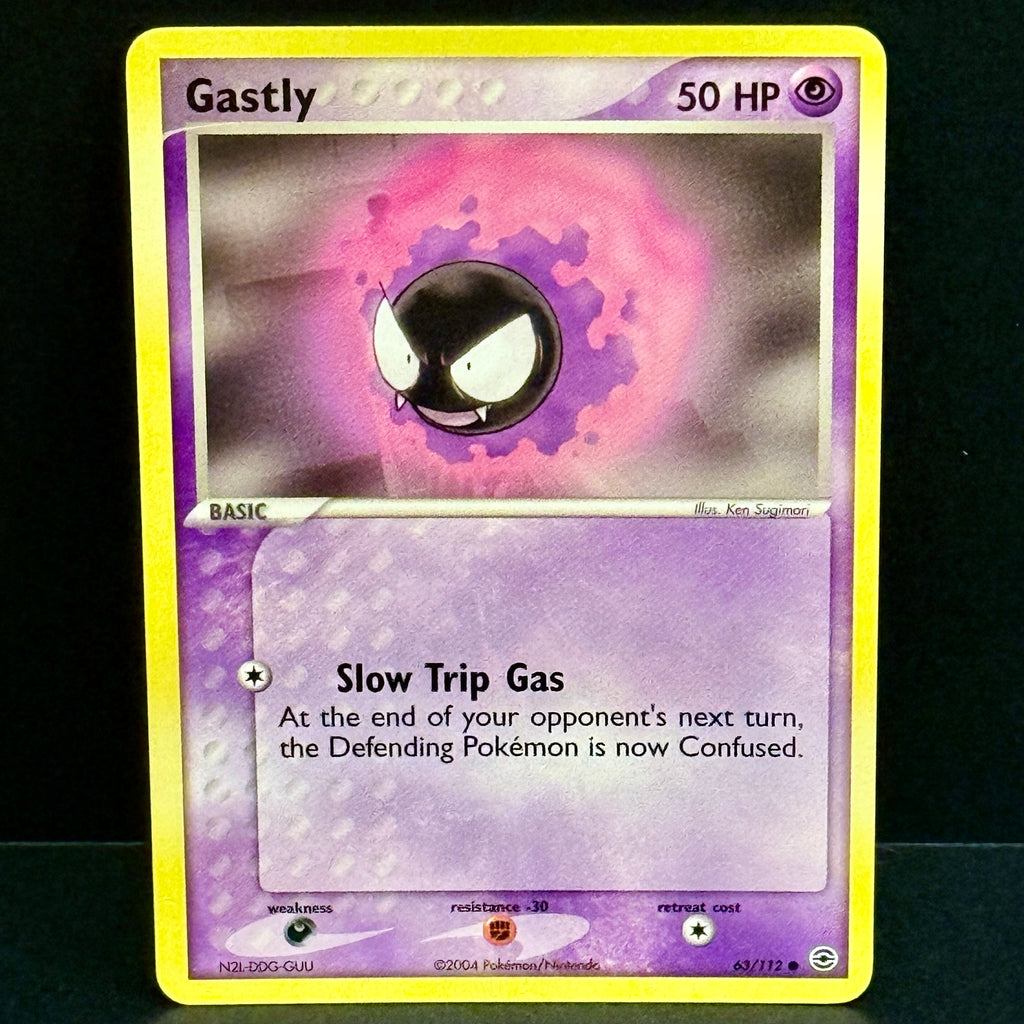 2004 Pokemon EX FireRed & LeafGreen 63/112 Gastly Common