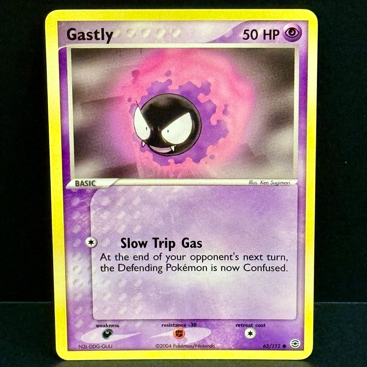 2004 Pokemon EX FireRed & LeafGreen 63/112 Gastly Common