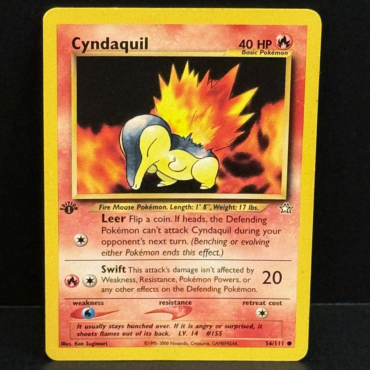 2000 Pokemon Neo Genesis 056/111 Cyndaquil Common 1st Edition