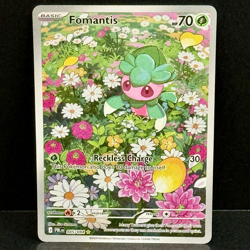 2026 Pokemon Pitch Black 085/084 Fomantis Illustration Rare