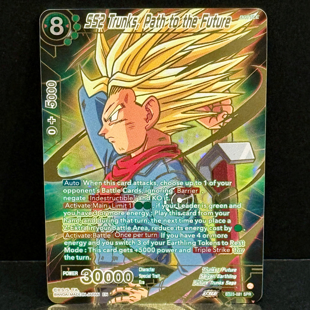 2023 Dragon Ball Perfect Combination BT23-081 SS2 Trunks, Path to the Future (SPR) Special Rare
