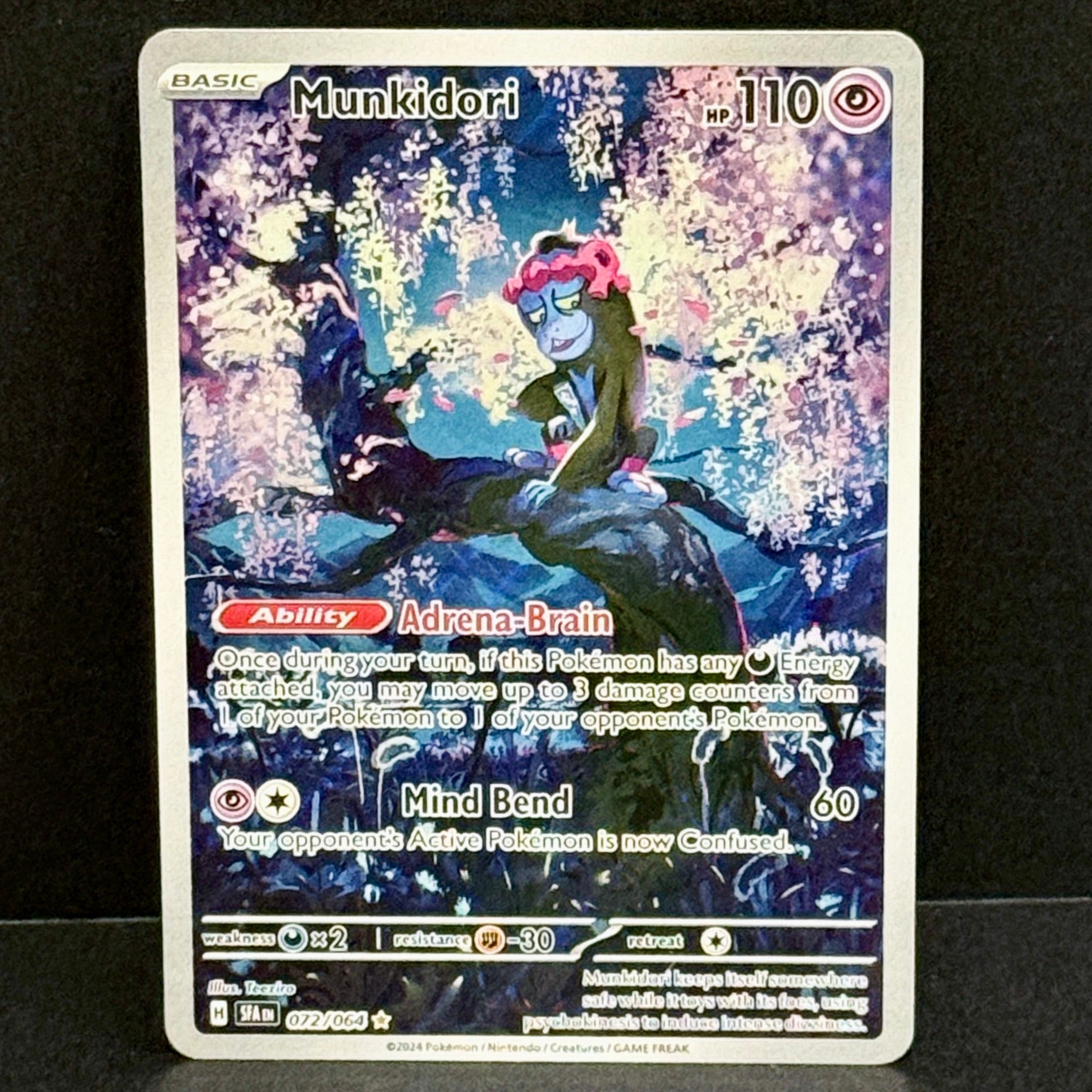 2024 Pokemon Shrouded Fable 072/064 Munkidori Illustration Rare