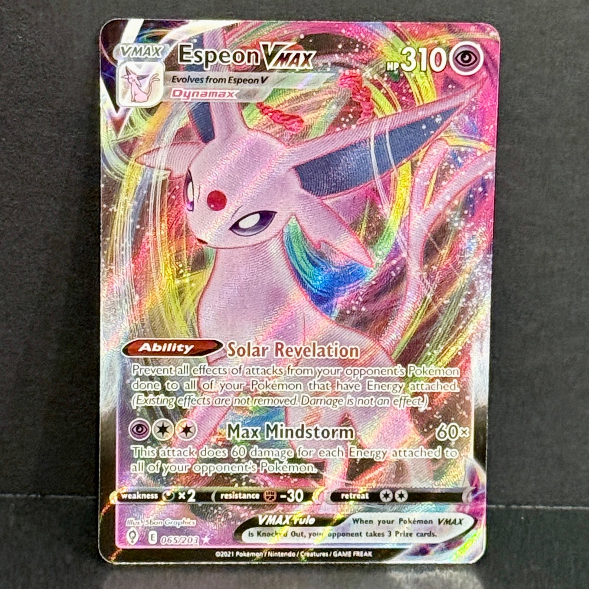 2021 Pokemon Evolving Skies 065/203 Espeon VMAX Ultra Rare