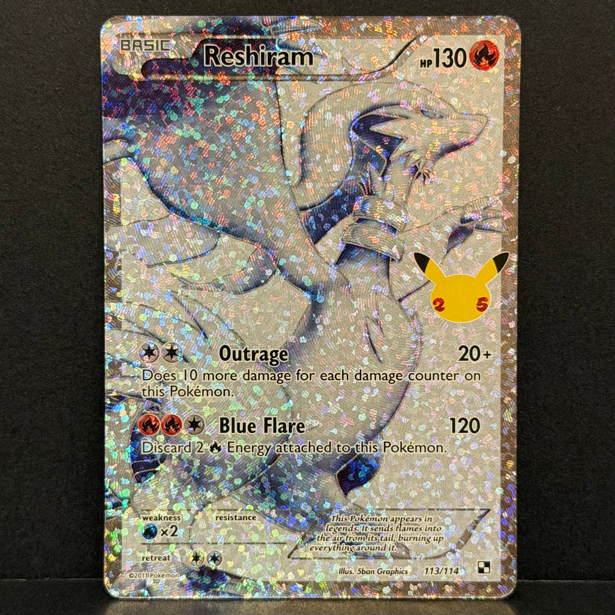 2021 Pokemon Celebrations Classic Collection 113/114 Reshiram Classic Collection