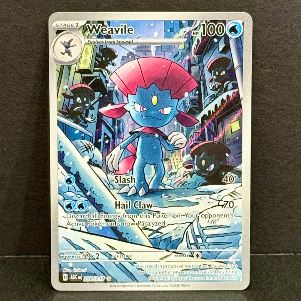 2026 Pokemon Ascended Heroes 228/217 Weavile Illustration Rare