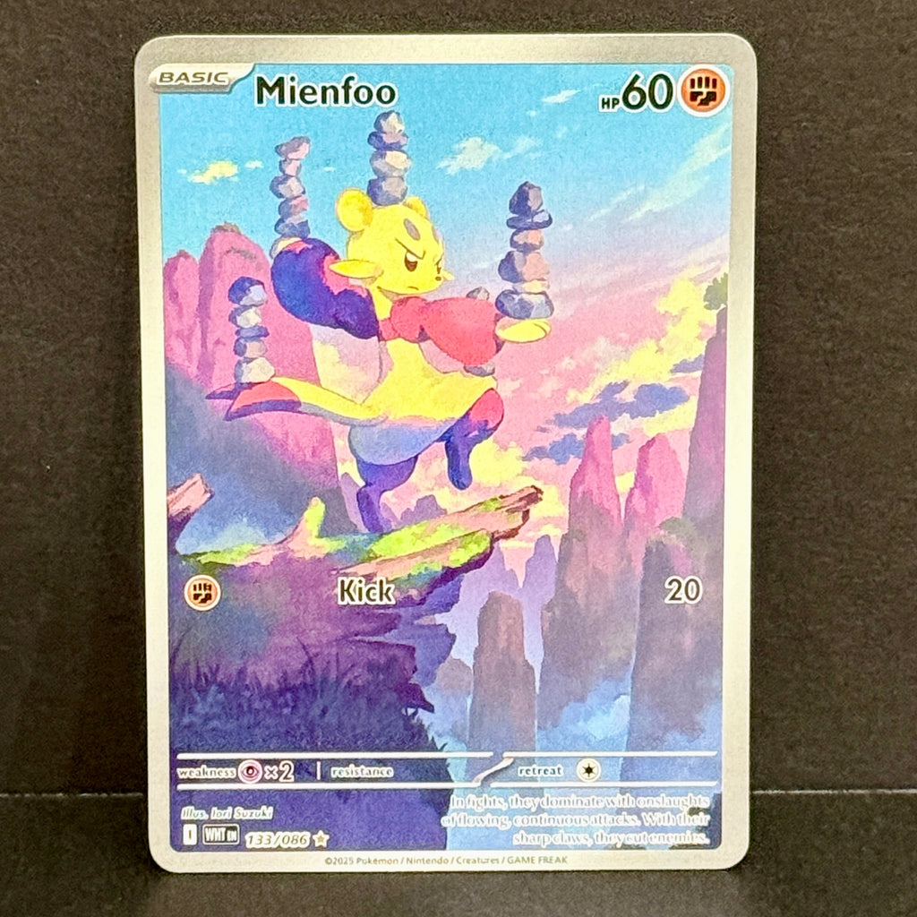 2025 Pokemon White Flare 133/086 Mienfoo Illustration Rare