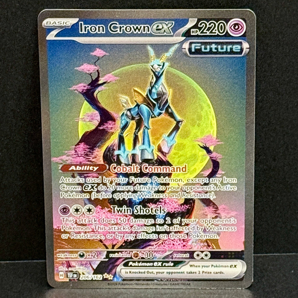 2024 Pokemon Temporal Forces 206/162 Iron Crown EX Special Illustration Rare