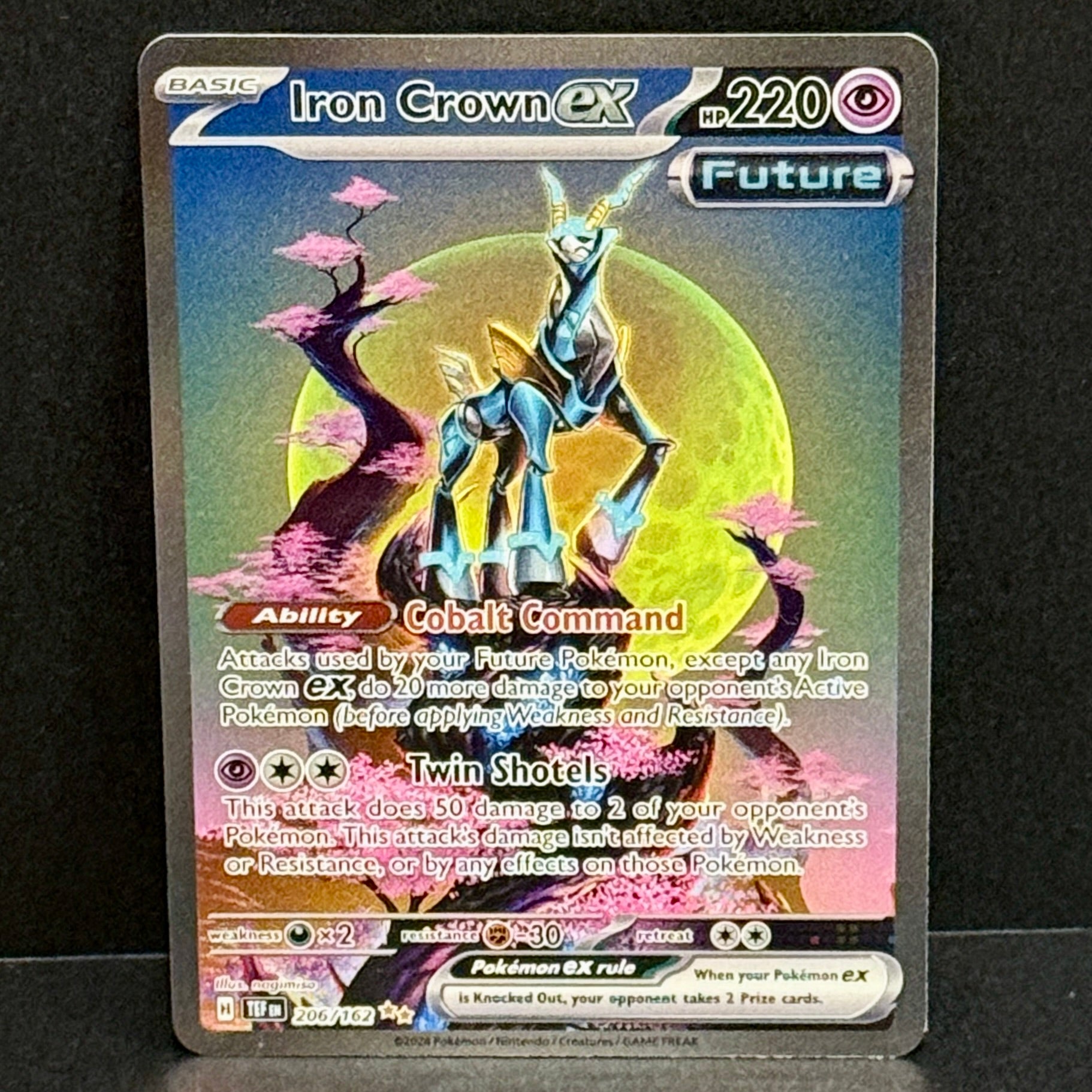 2024 Pokemon Temporal Forces 206/162 Iron Crown EX Special Illustration Rare