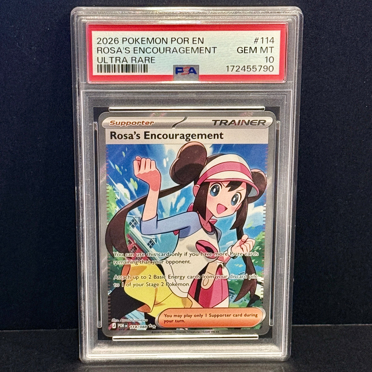 2026 Pokemon Perfect Order 114/088 Rosa's Encouragement PSA 10
