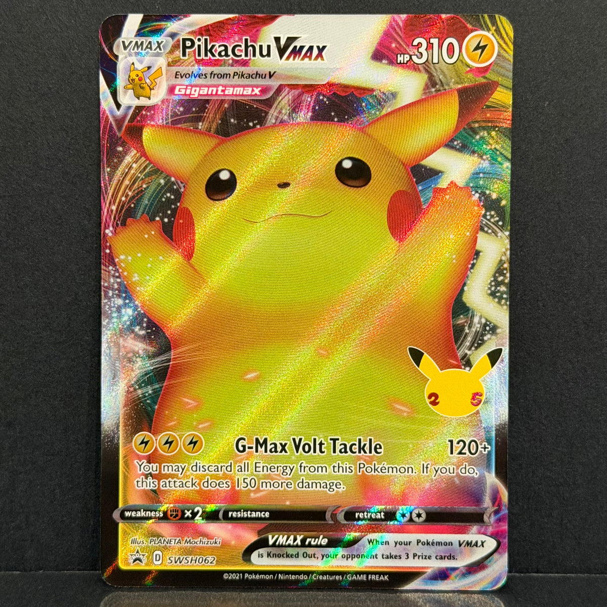 2021 Pokemon Sword Shield Promo SWSH062 Pikachu VMAX Promo