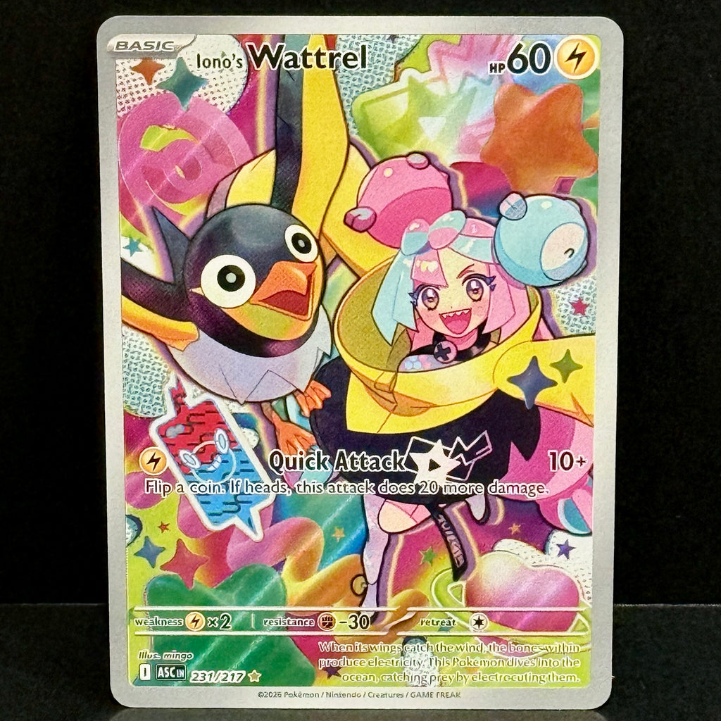 2026 Pokemon Ascended Heroes 231/217 Iono's Wattrel Illustration Rare